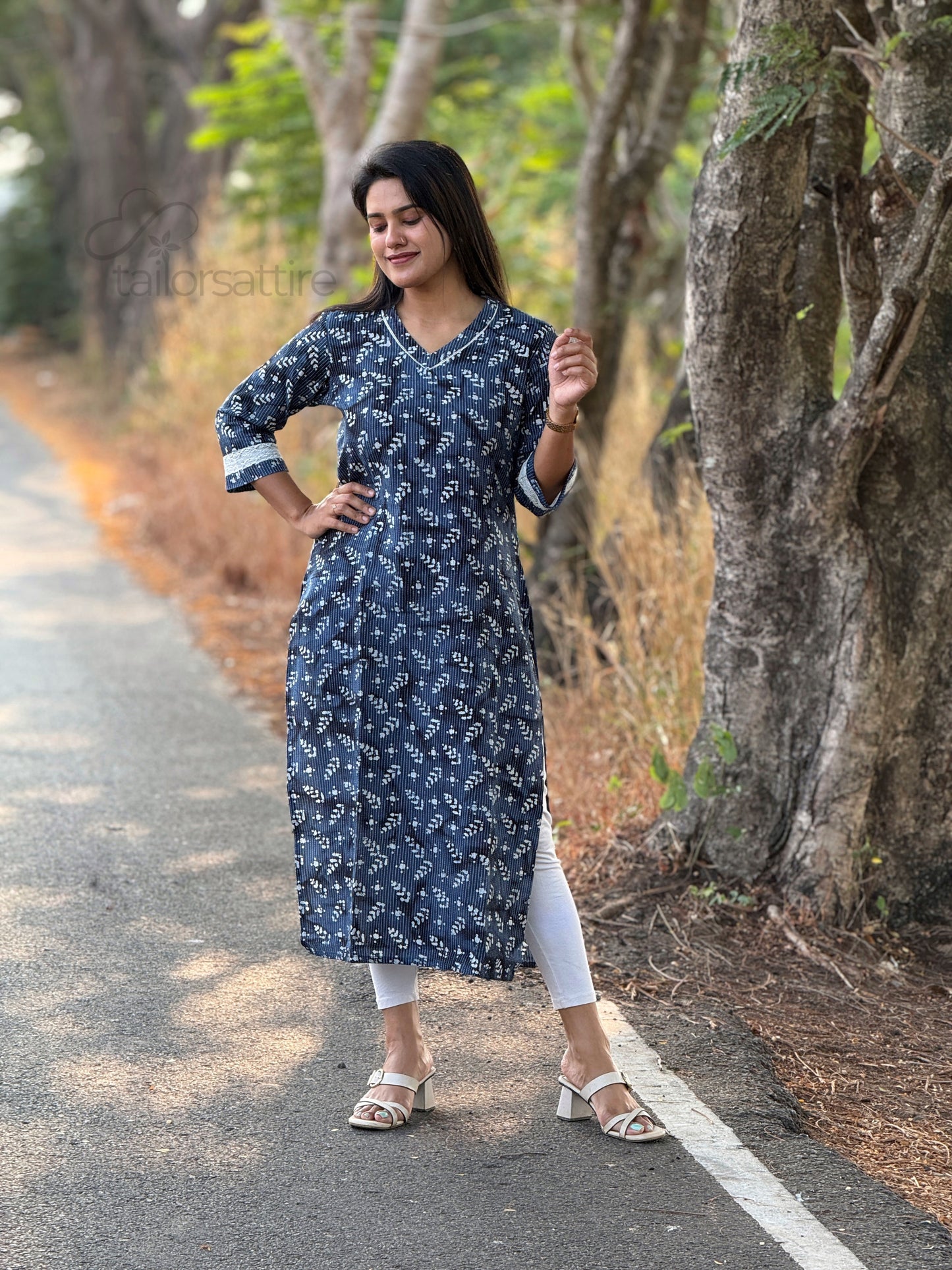 Indigo Laces Kurti