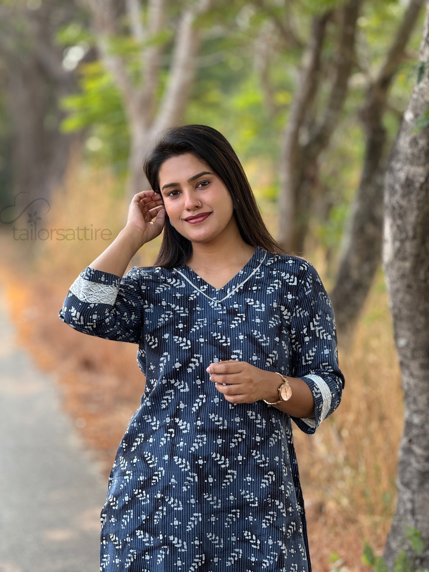 Indigo Laces Kurti