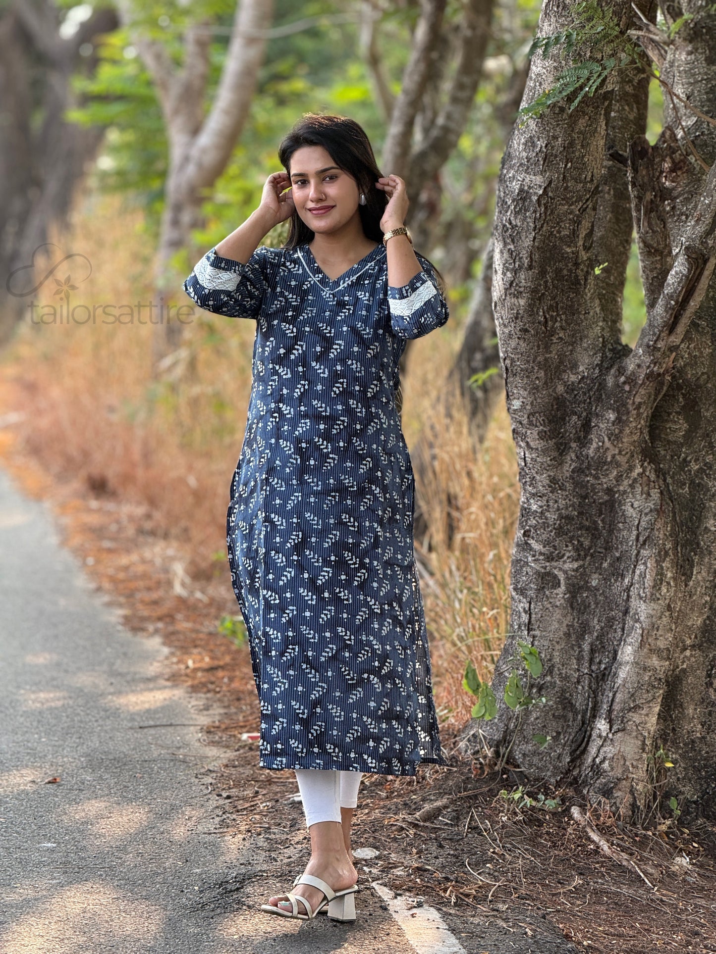 Indigo Laces Kurti