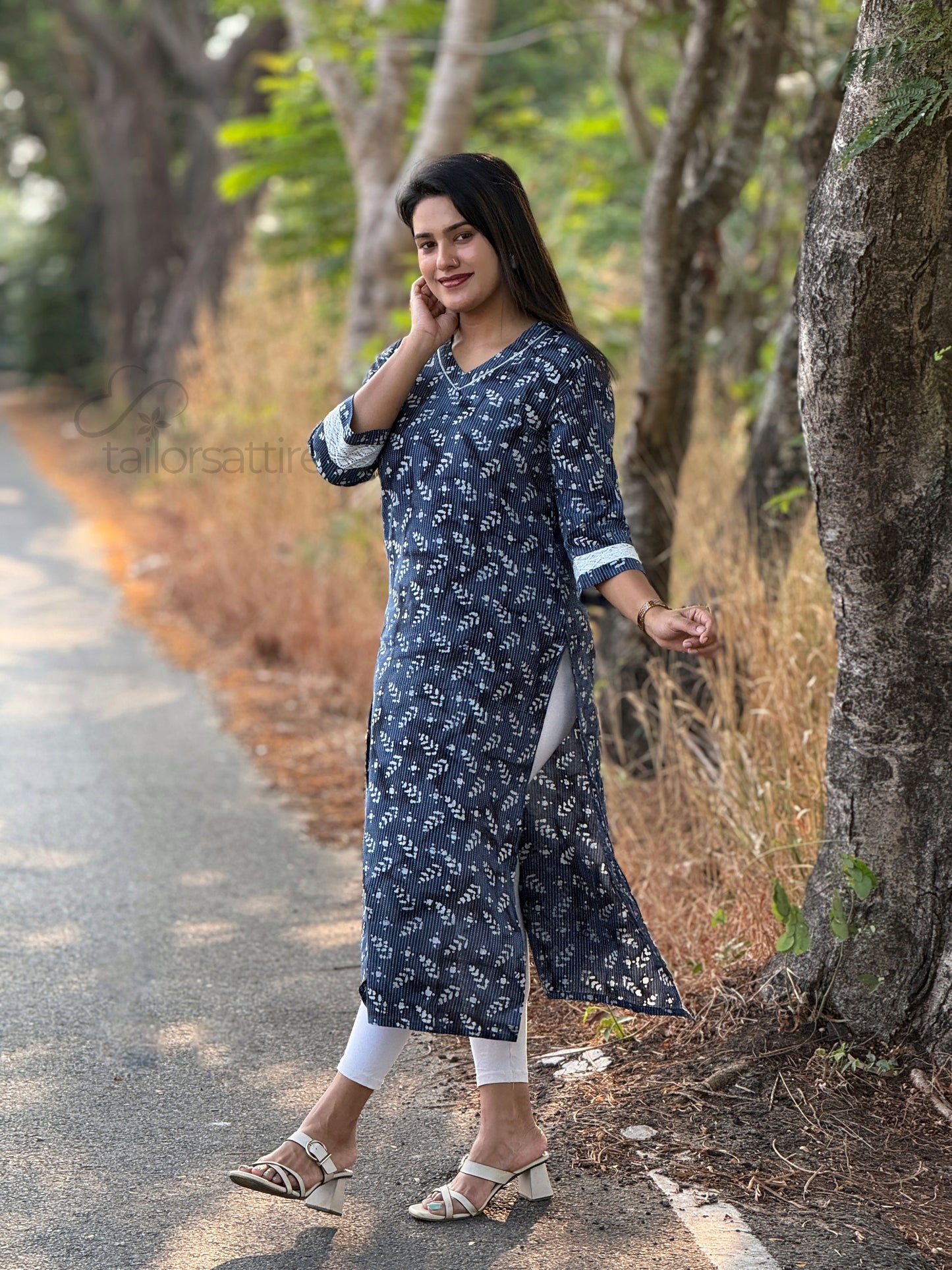 Indigo Laces Kurti