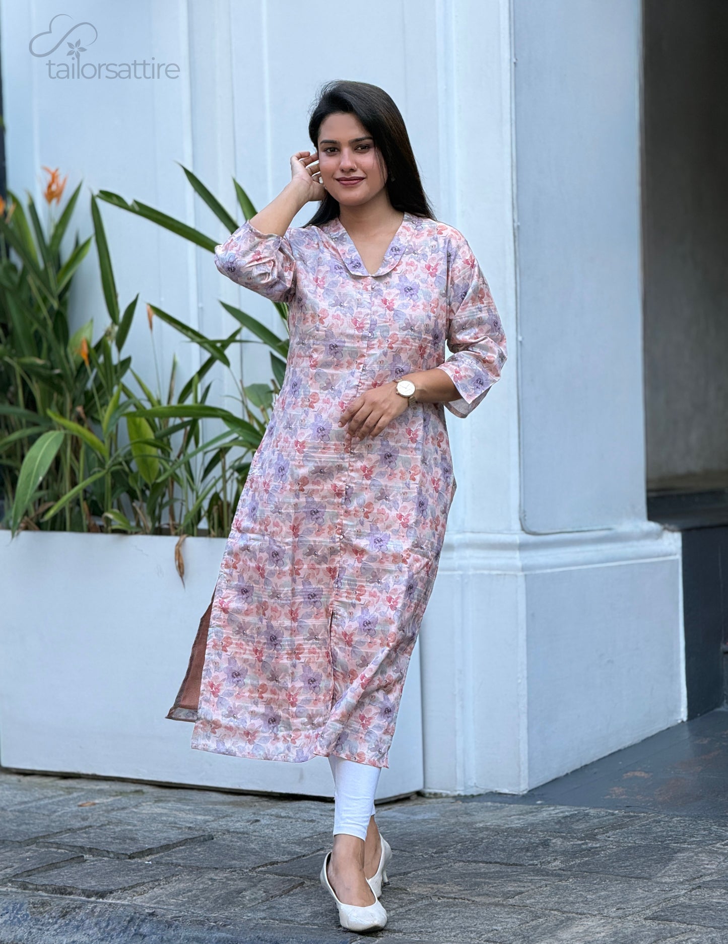 Semi Silk Printed Kurti