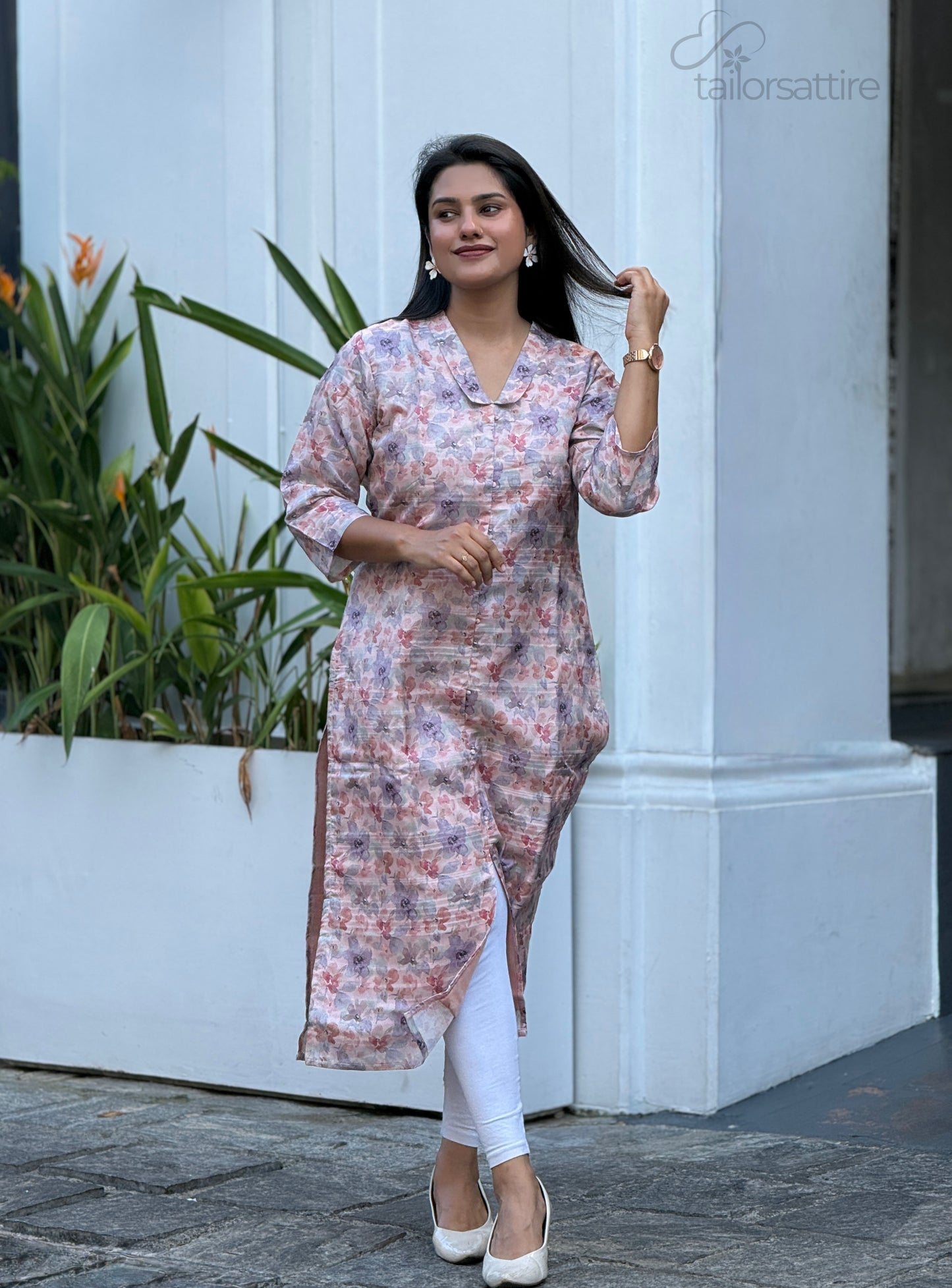 Semi Silk Printed Kurti