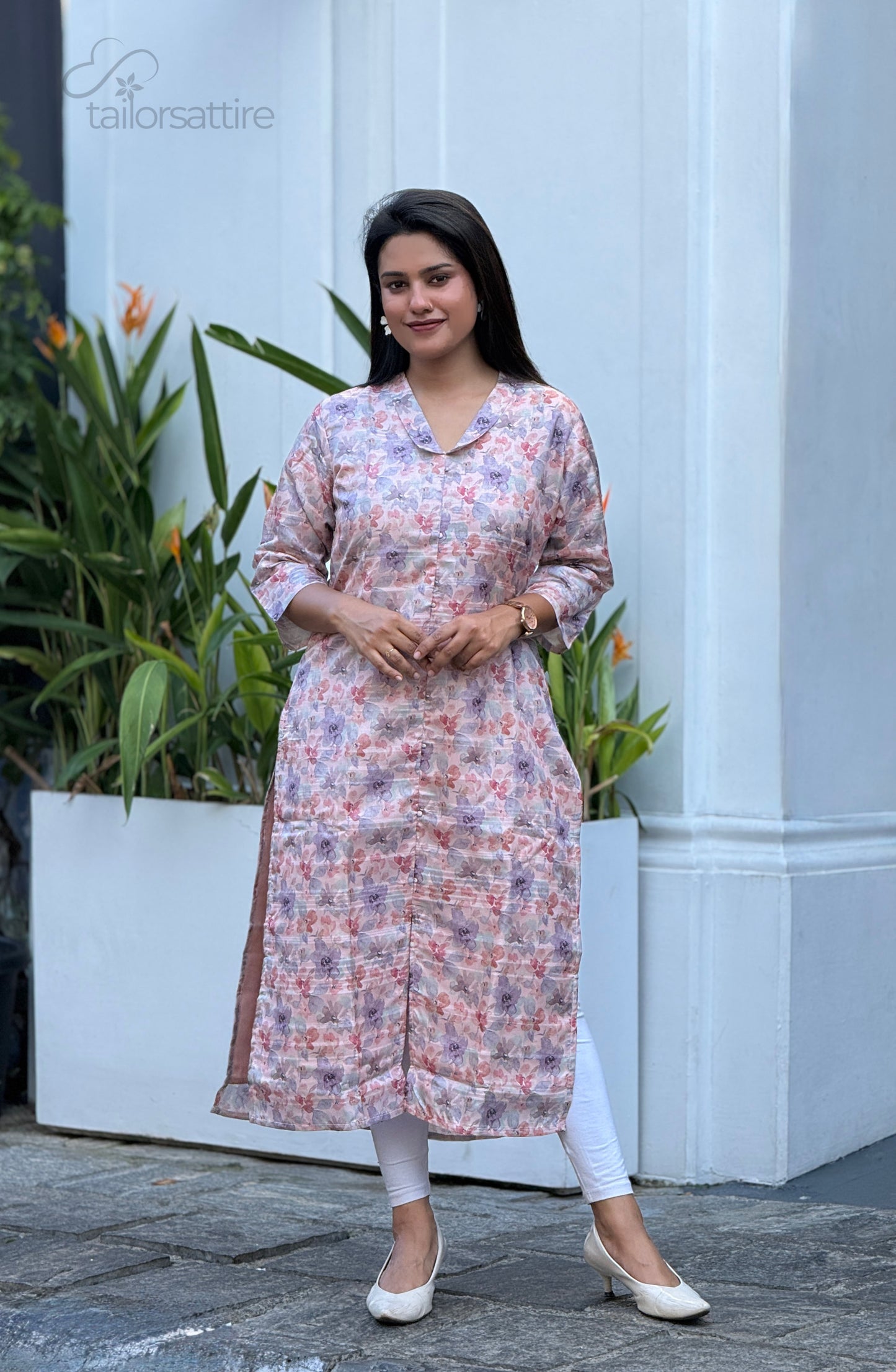 Semi Silk Printed Kurti