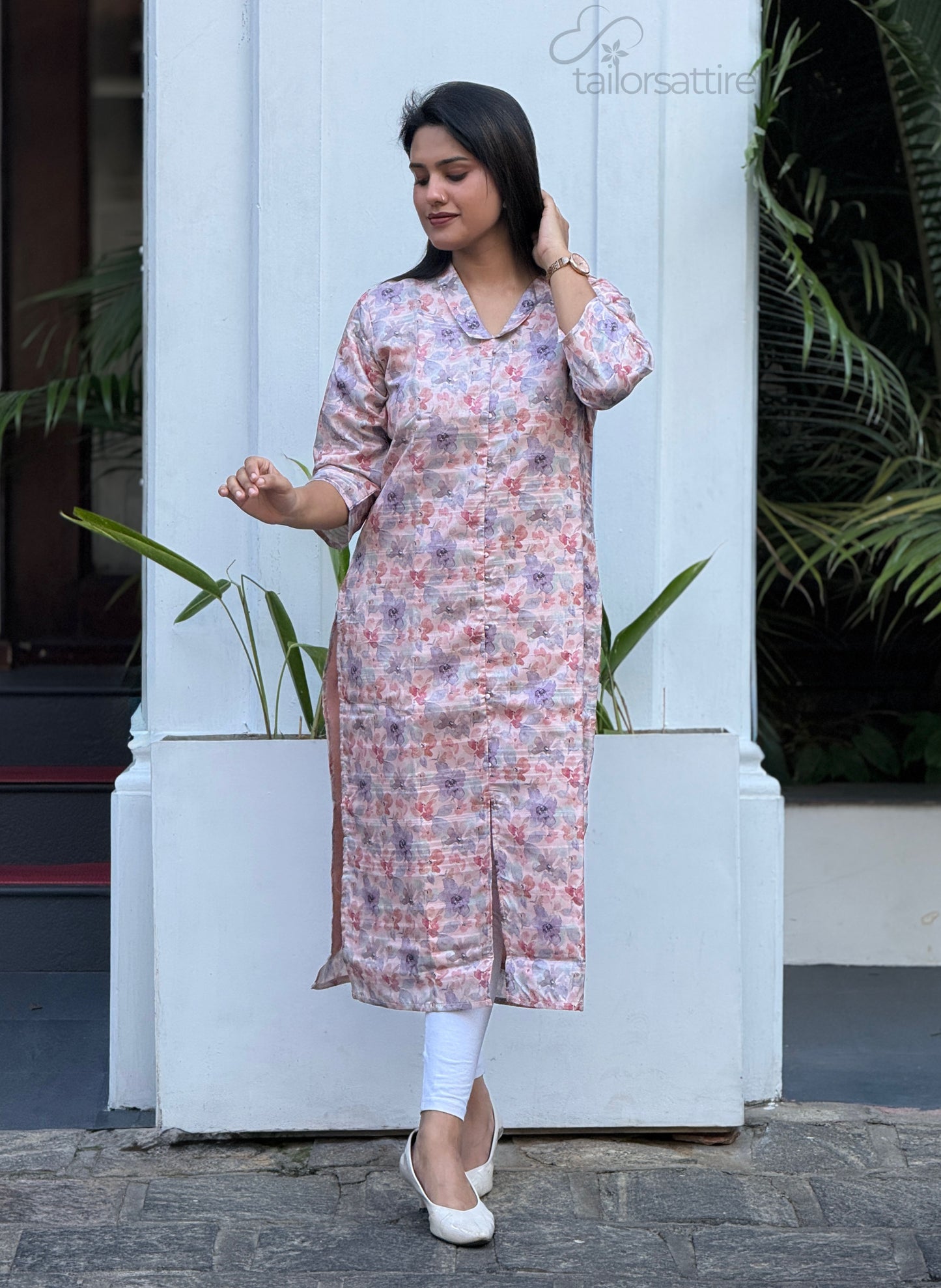 Semi Silk Printed Kurti