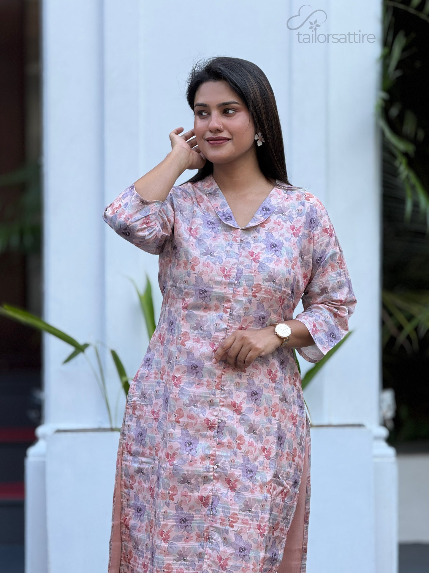 Semi Silk Printed Kurti