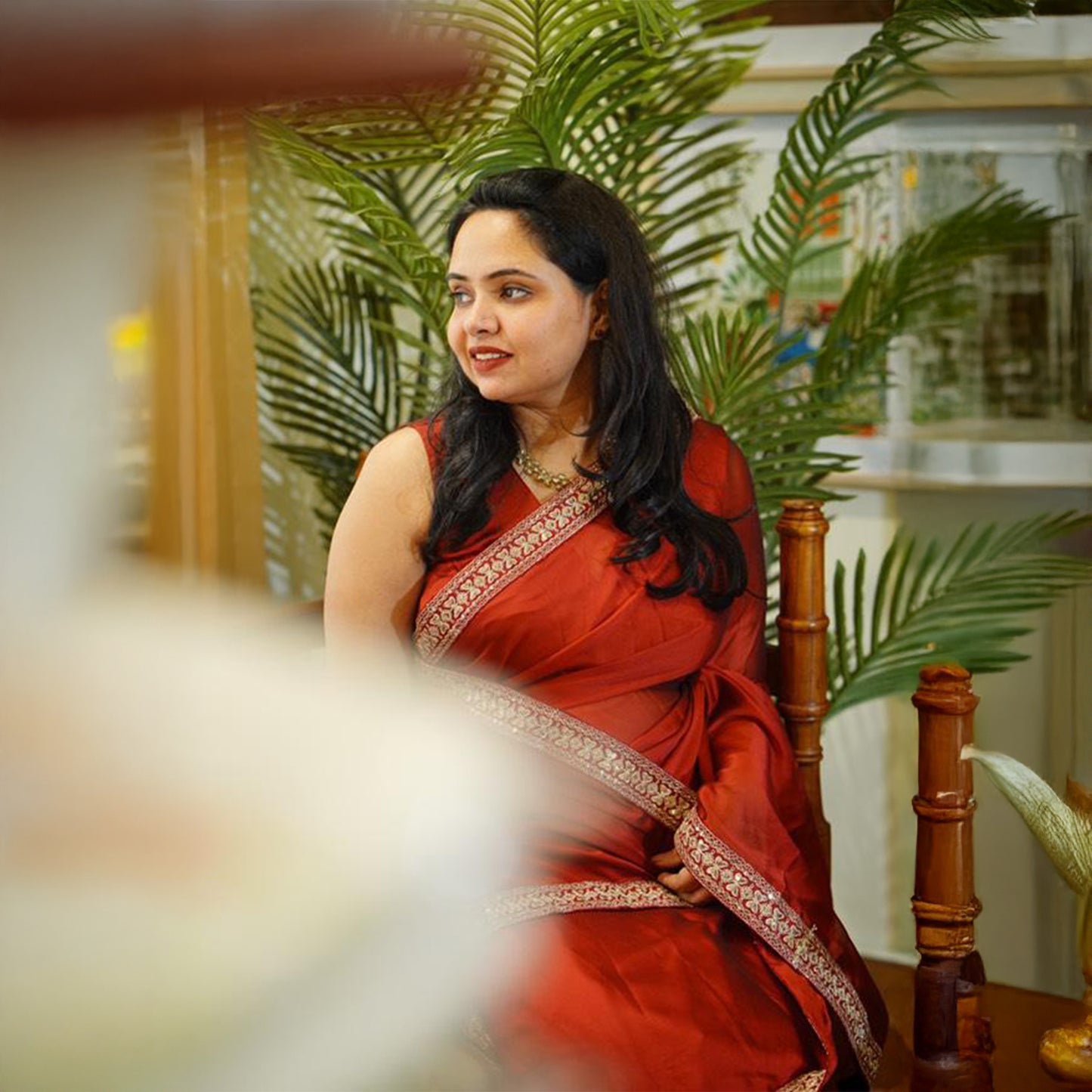 Maroon Rangoli Silk Saree