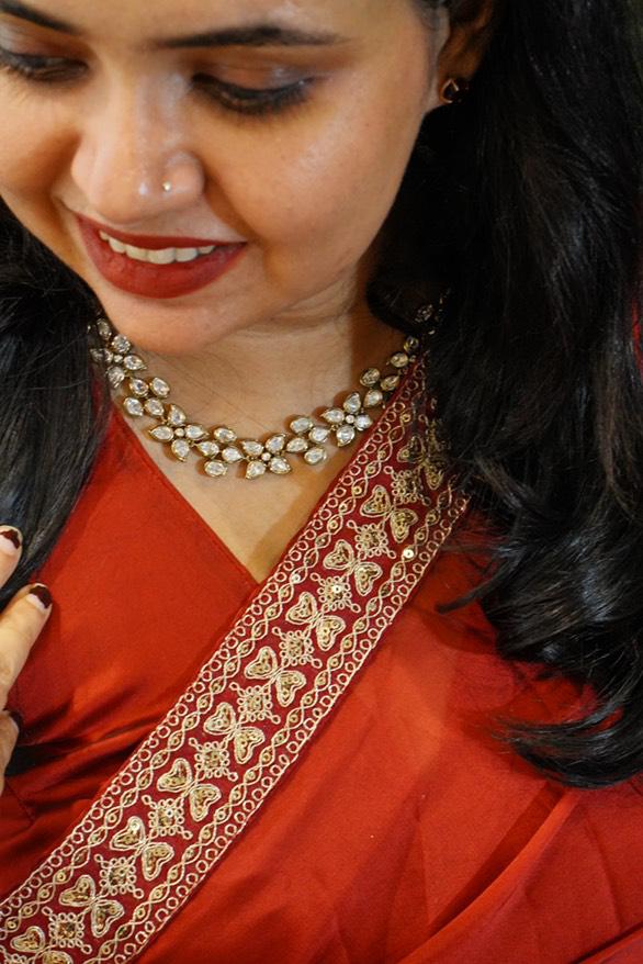 Maroon Rangoli Silk Saree